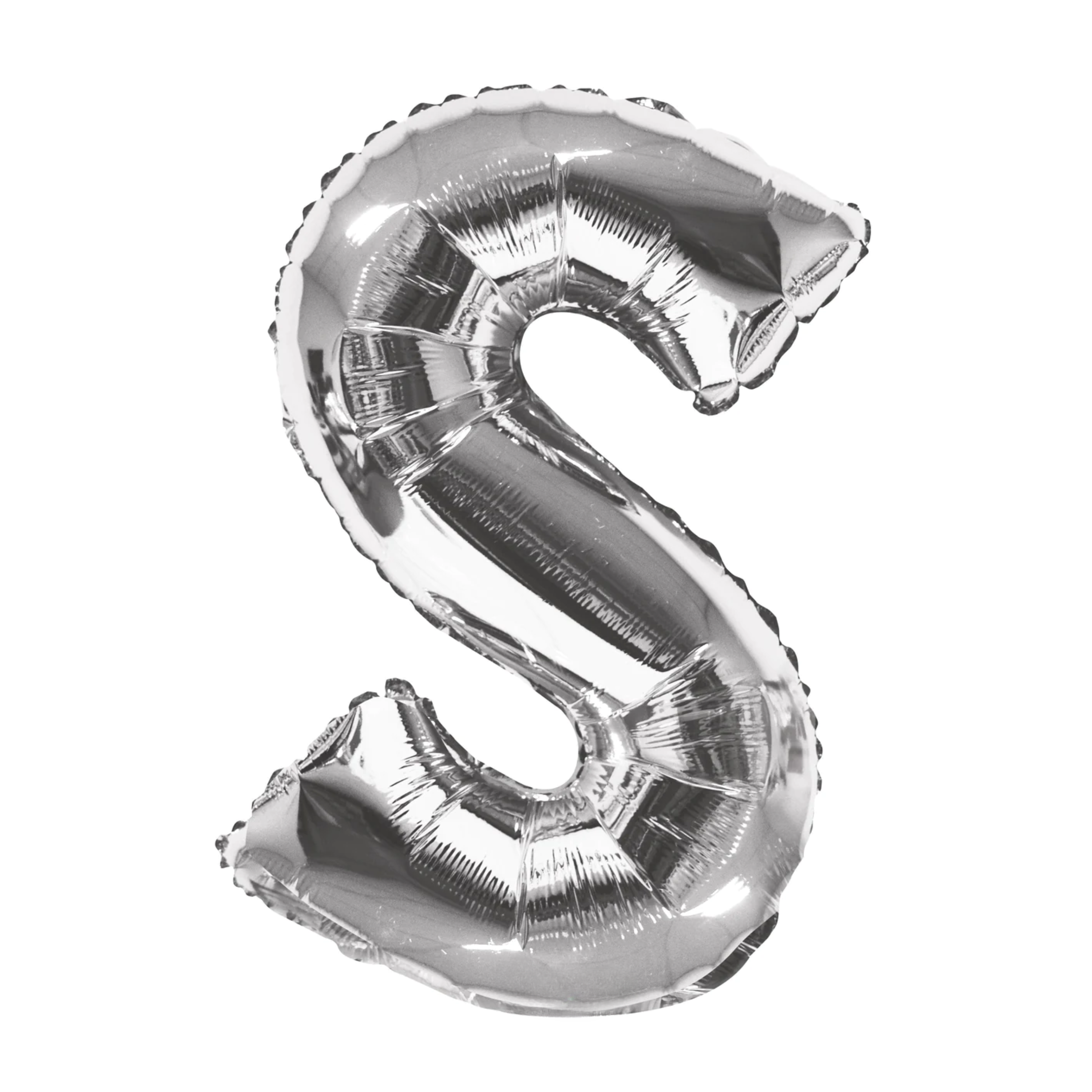 34" Letter S Silver Mylar Balloon