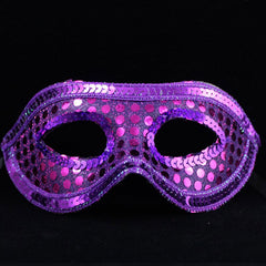 Purple Sequin Face Mask