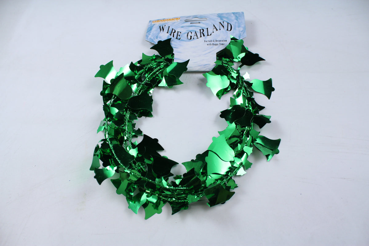 Green Bells Wire Garland