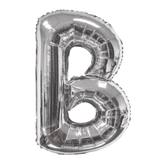 34" Letter B Silver Mylar Balloon