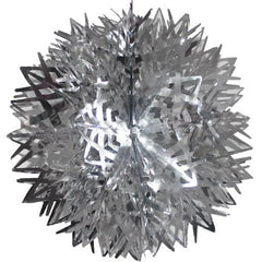 16in. Silver Foil Ball Decoration