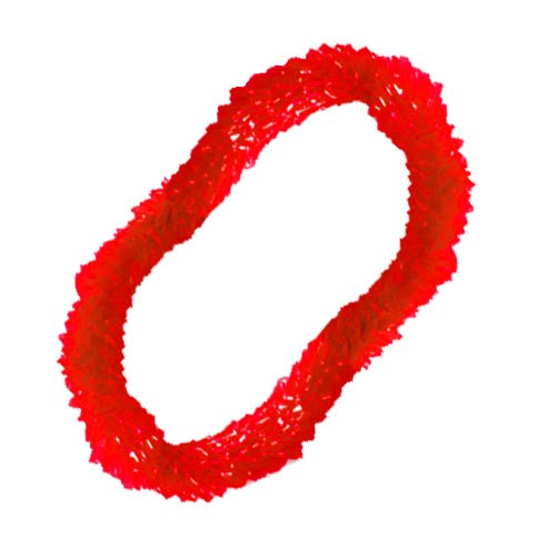 Red Plastic Hawaiian Lei