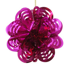 Cerise Foil Flower Decoration