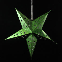 12in. Holographic Green Paper Star Lantern