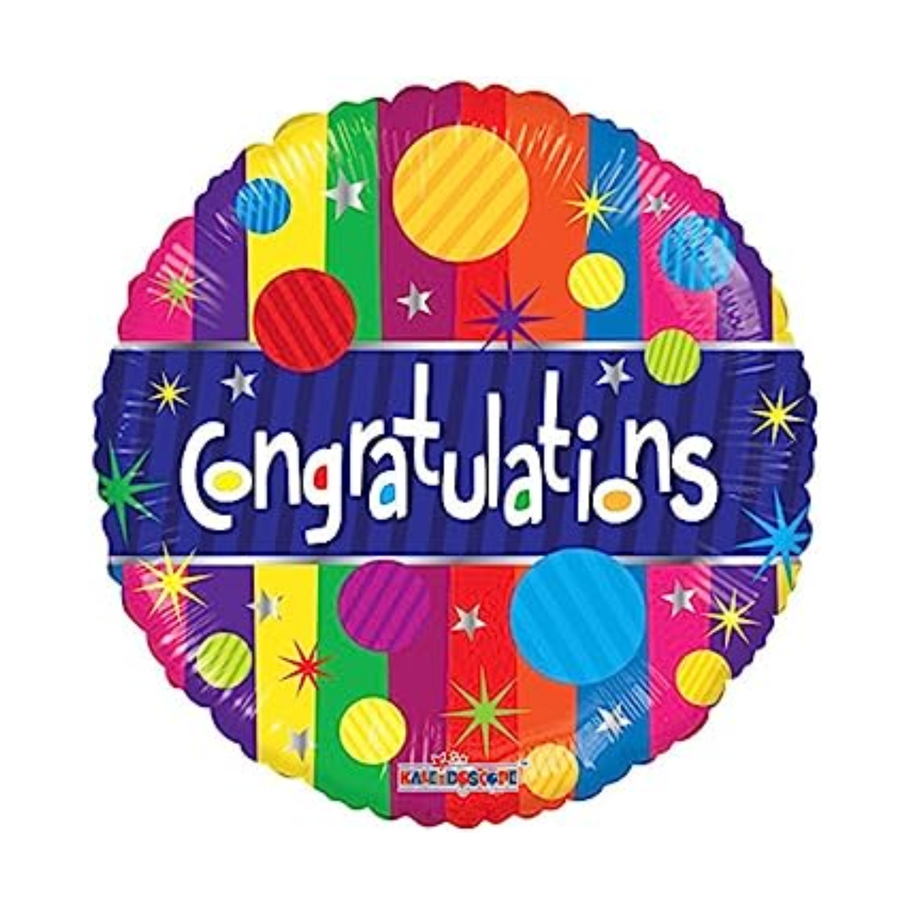 Round "Congratulations" Mylar Balloon - 1 Ct.